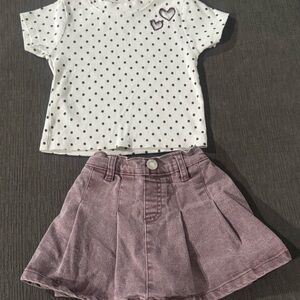 Nicole Miller White and Purple Kids Matching Set
